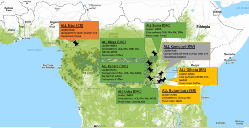 Agroecology in the humid tropics of Africa: Challenges and perspectives along a forest cover gradient